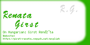 renata girst business card